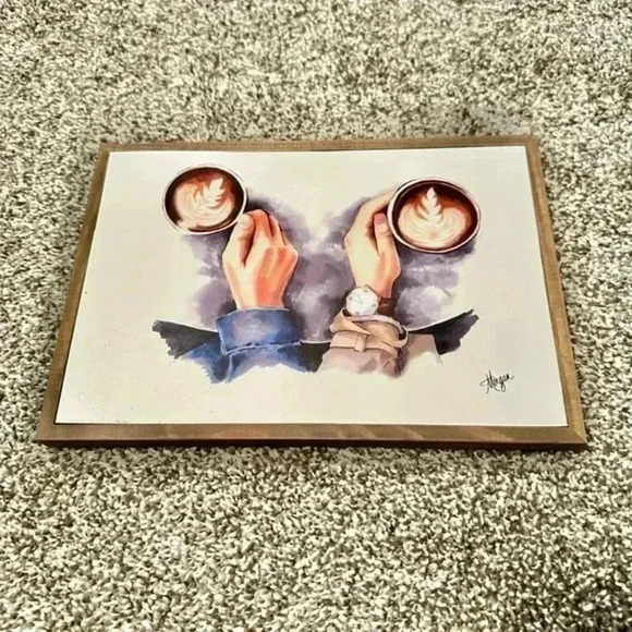 Morgan Swank studio coffee latte hand wall art ☕️ - Picture 2 of 3